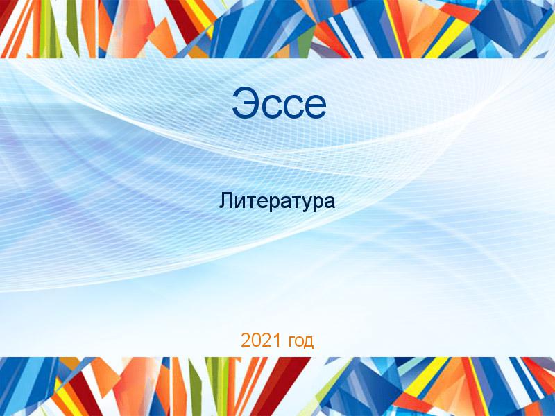 Эссе по Литературе